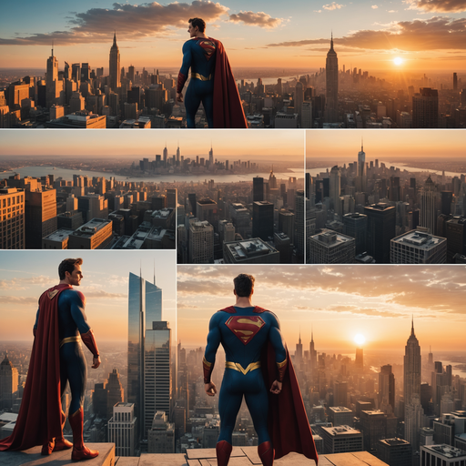 Superman’s Silhouette: A Hero at Sunset