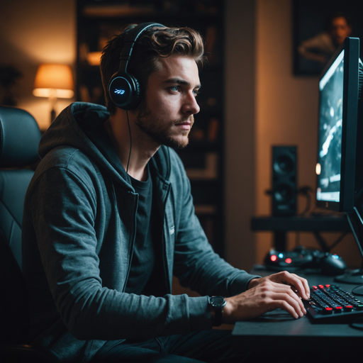 The Gamer’s Focus: A Portrait of Intensity