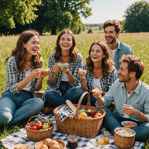 Sunny Day Picnic Vibes: Friends, Laughter, and Joy