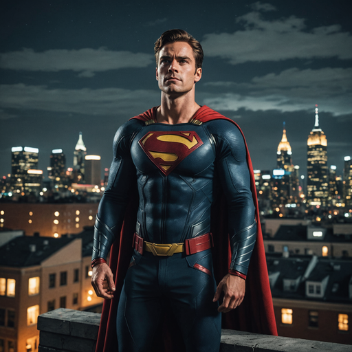 Superman Takes Flight, Contemplating the City Below