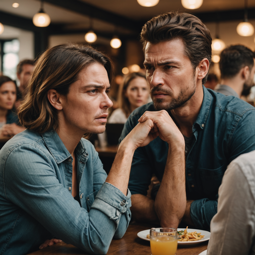 A Moment of Truth: Two Men Locked in a Tense Conversation