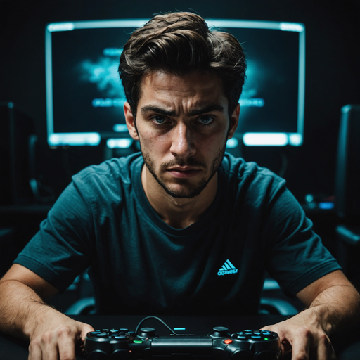 In the Zone: Gamer’s Intensity Under the Glow of the Screen