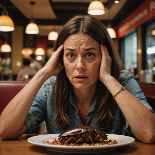 Horror at the Dinner Table: Woman Finds Unwelcome Guest on Plate