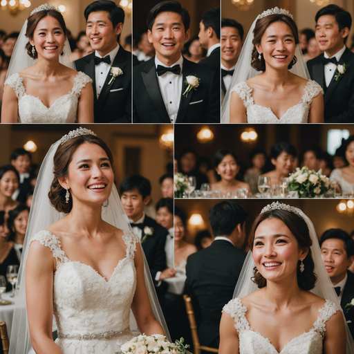 Radiant Bride Beams with Joy at Wedding Reception