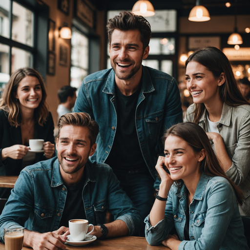 Laughter and Camaraderie at the Cafe