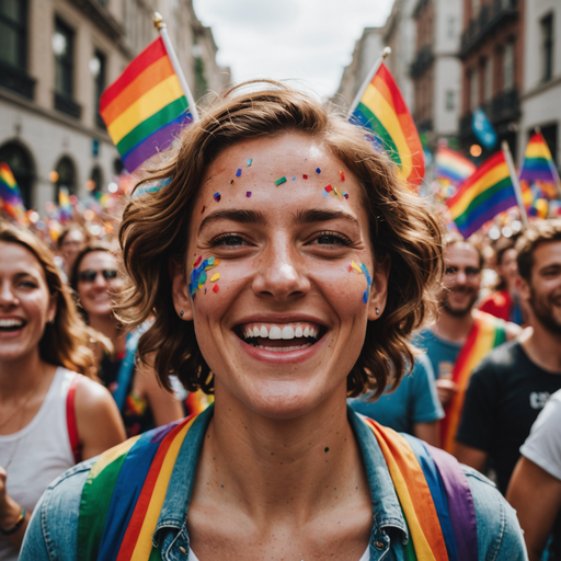 Pride Parade Joy: A Moment of Pure Happiness