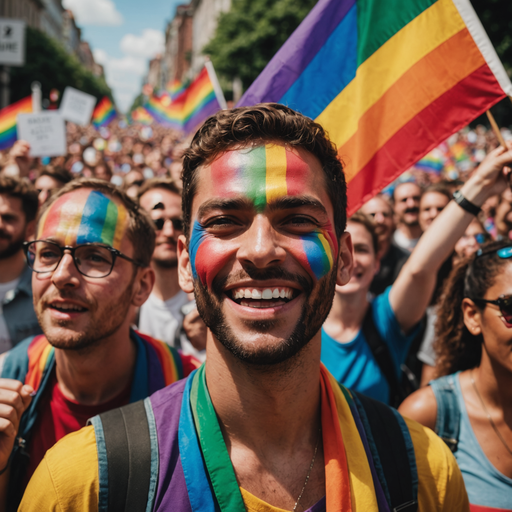 Rainbow Smiles Light Up Pride Parade