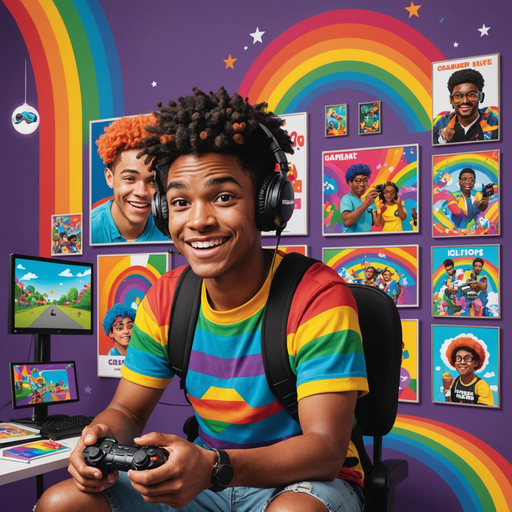 Rainbow Room, Energetic Vibes: A Gamer’s Paradise