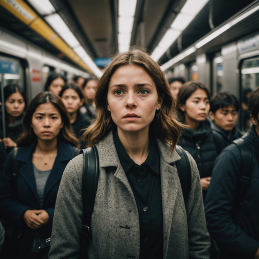 Lost in the Crowd: A Moment of Vulnerability on the Subway