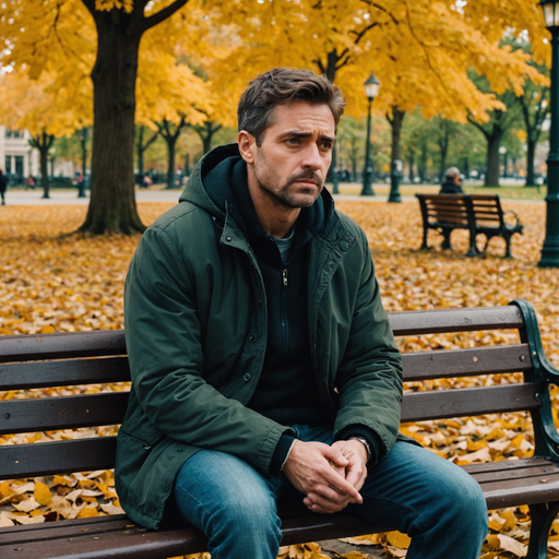 Autumn Melancholy: A Man Lost in Thought