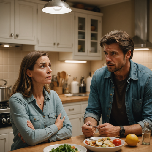 Silence Speaks Volumes: A Couple’s Tense Kitchen Standoff