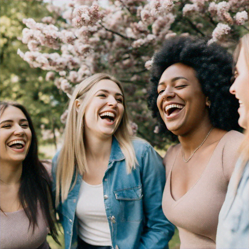 Laughter Under the Blossoms: A Moment of Pure Joy