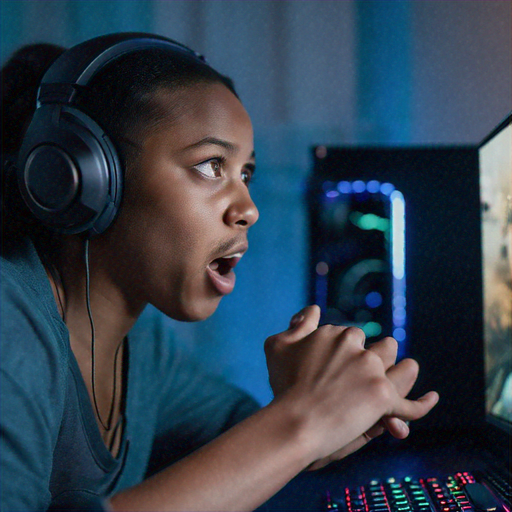 Caught in the Heat of the Moment: Gamer’s Intense Focus Under Blue Light