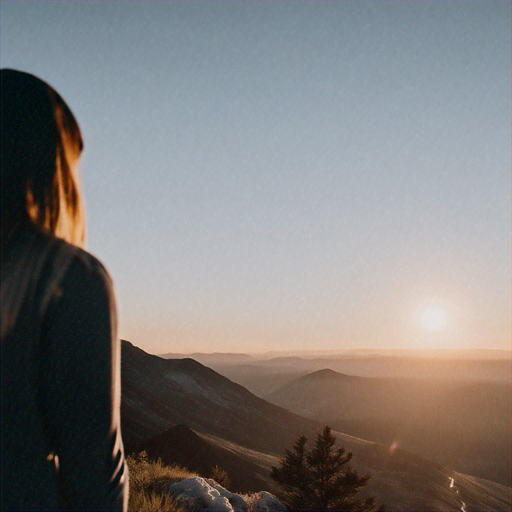 Silhouetted Solitude: A Moment of Contemplation at Sunset