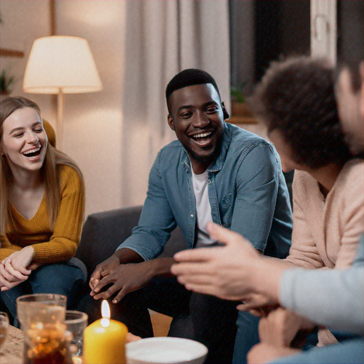 Laughter and Warmth: Friends Sharing a Joyful Moment