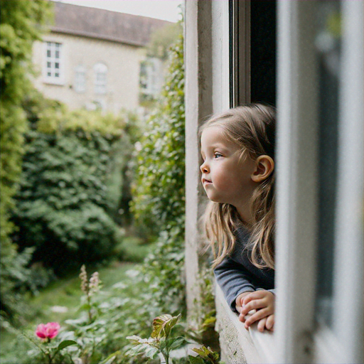 A Moment of Reflection: A Young Girl Gazes into the Distance