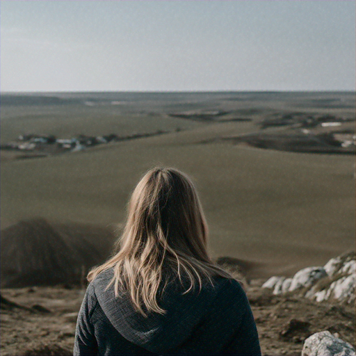 A Solitary Figure Against the Vastness