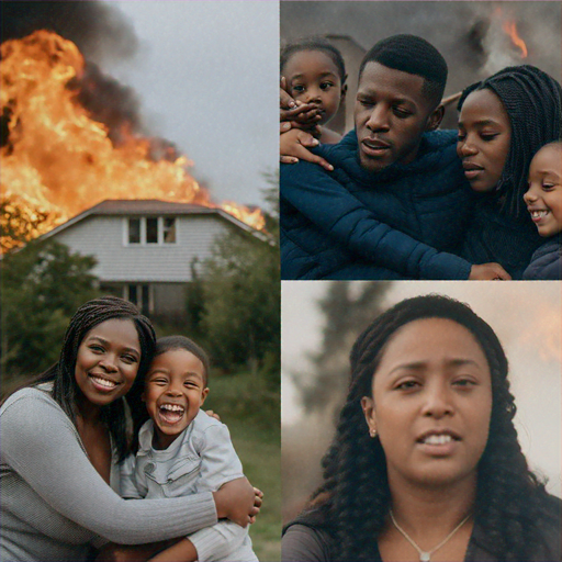 Family Faces Fire in Heartbreaking Collage