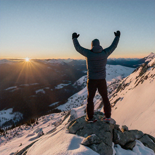 Sunrise Triumph on the Mountain Peak