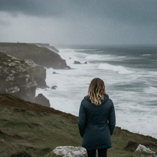 Solitude on the Stormy Coast