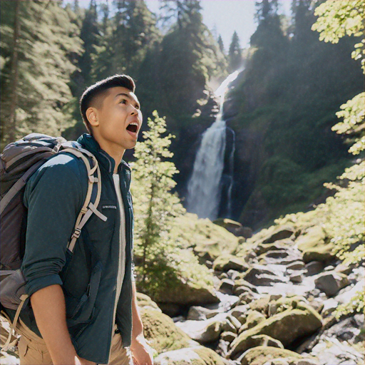 Awe-Inspiring Waterfall: A Moment of Wonder in Nature