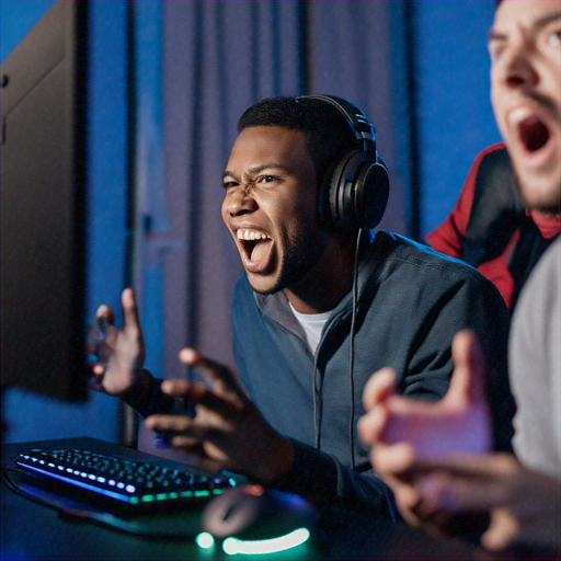 The Thrill of Victory: Gamer’s Excitement Captured in a Moment