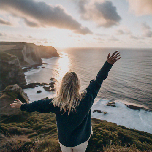 Sunset Serenity: A Moment of Freedom and Hope