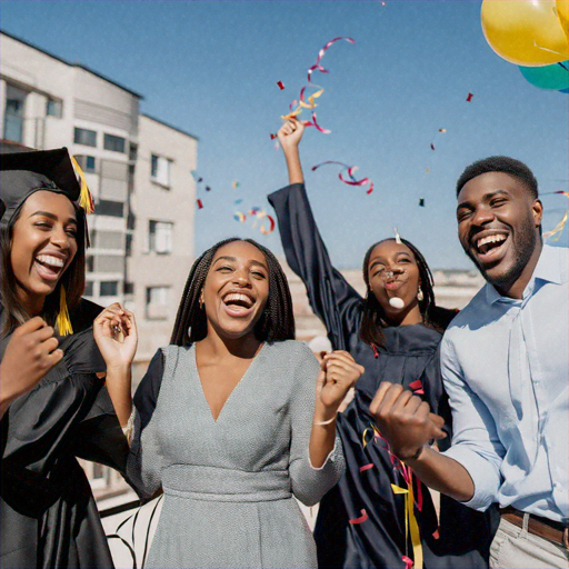 Joyful Celebration: Friends and Family Celebrate with Confetti