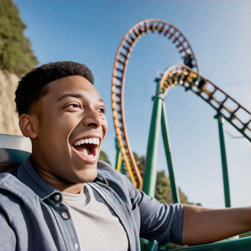 The Thrill of the Ride: Laughter and Blurred Excitement