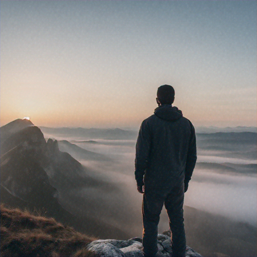 A Moment of Serenity on the Mountaintop