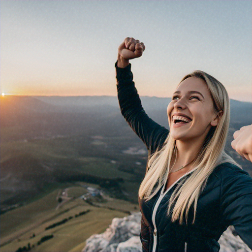 Reaching New Heights: A Moment of Triumph on the Mountaintop