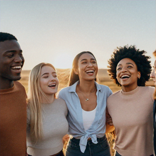 Laughter in the Sun: Friends Share a Moment of Joy