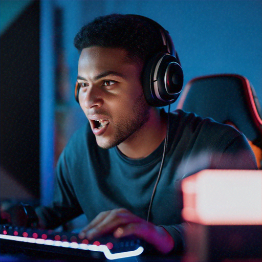 In the Zone: Gamer’s Intense Focus Captured in a Single Moment