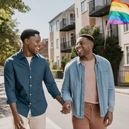 Friendship and Joy on Display: Two Men Share a Moment of Happiness