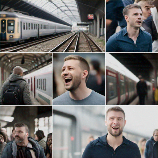 The Joy of Departure: A Collage of Train Station Moments