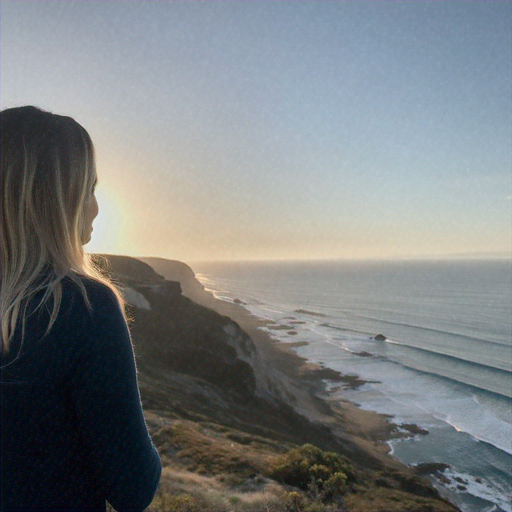 Silhouetted Serenity: A Woman Finds Peace at Sunset