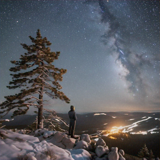 Solitude Under a Starry Sky