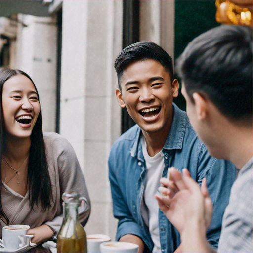 Laughter and Light: Friends Sharing a Joyful Moment