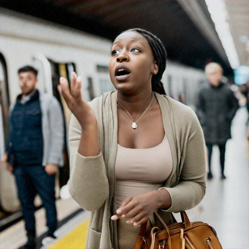 A Moment of Intrigue on the Subway Platform