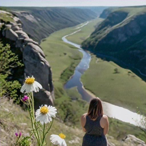 Contemplating the Vastness: A Moment of Serenity on the Clifftop