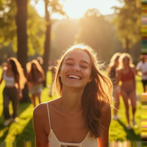 Lost in Laughter: A Moment of Joy in the Park