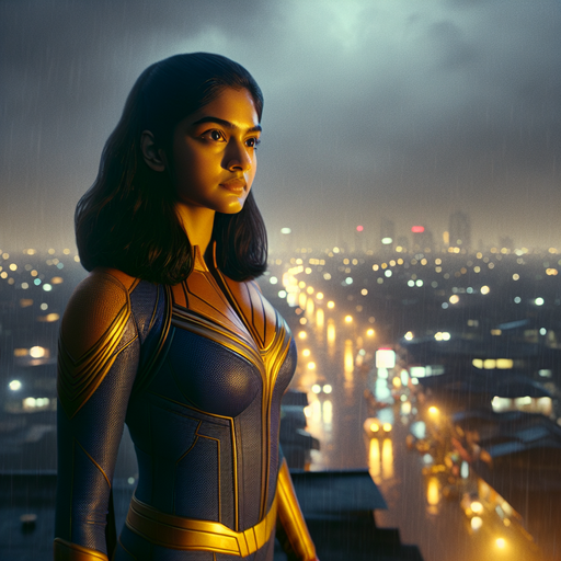 Rain-Soaked Heroine, City Lights Beckon