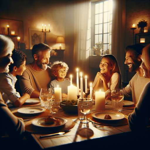 Candlelit Moments: A Family’s Warm and Intimate Gathering