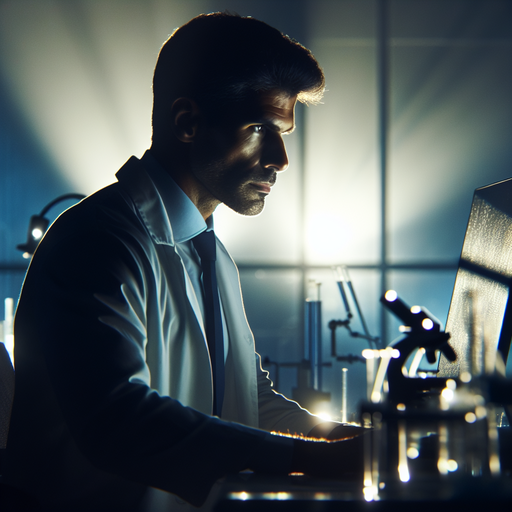 Unveiling the Secrets: A Scientist’s Focused Pursuit in a Shadowy Lab