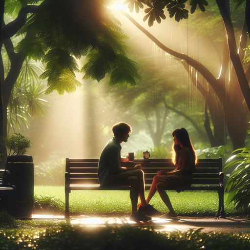 Golden Hour Romance: A Serene Morning in the Park