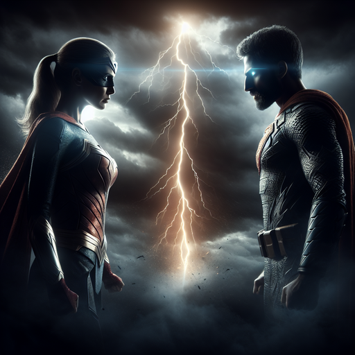 Clash of Titans: Lightning Strikes as Superheroes Collide