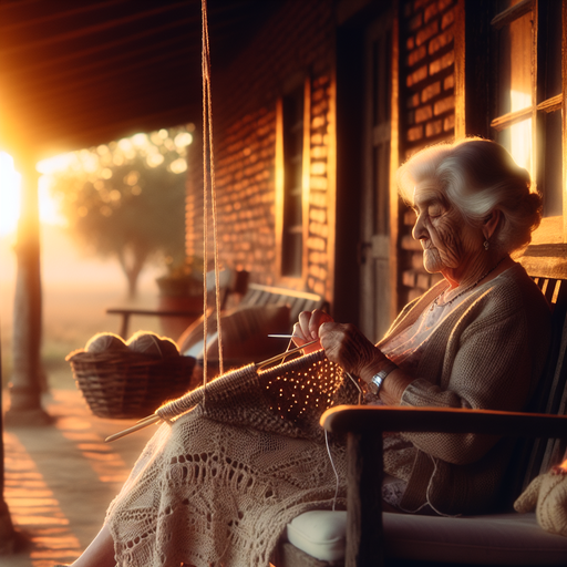 Golden Hour Serenity: A Moment of Peace on the Porch Swing