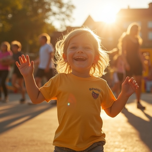 Sun-Kissed Joy: A Moment of Childhood Bliss