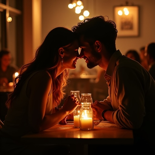 Candlelit Intimacy: A Romantic Moment Captured