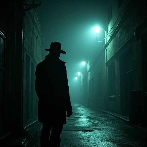 Shadowy Figure in Foggy Alleyway Sparks Mystery